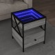 Sonata H Маса за кафе с Infinity LED, сив сонома, 40x40x51 см