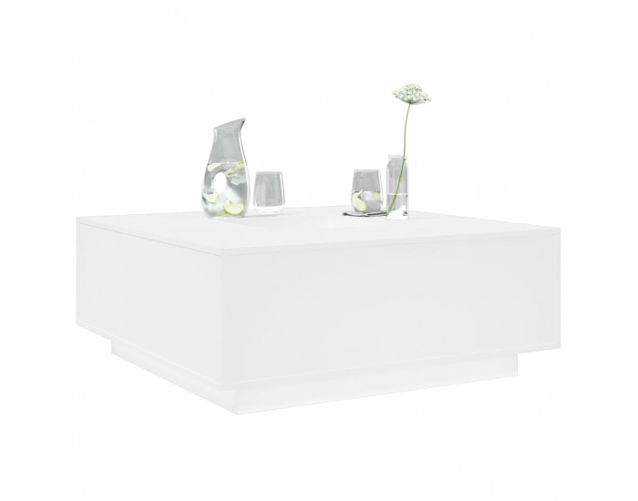 Sonata H Маса за кафе, бяла, 100x100x40 см, инженерно дърво