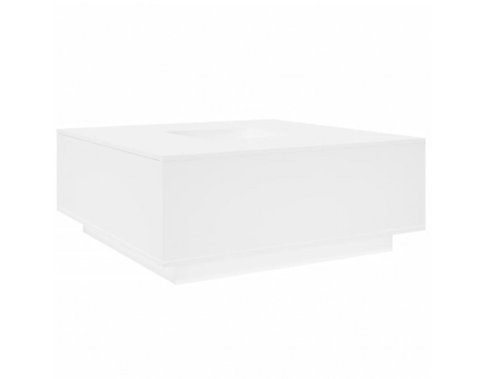 Sonata H Маса за кафе, бяла, 100x100x40 см, инженерно дърво