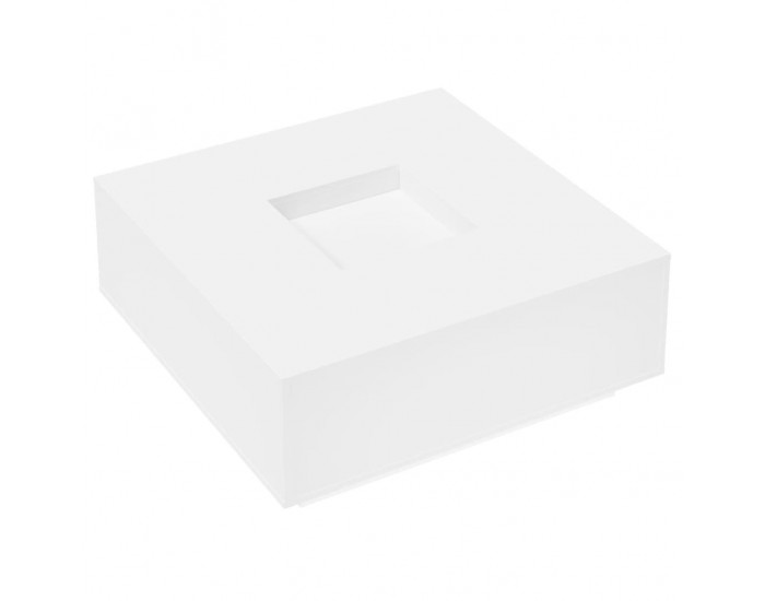 Sonata H Маса за кафе, бяла, 100x100x40 см, инженерно дърво