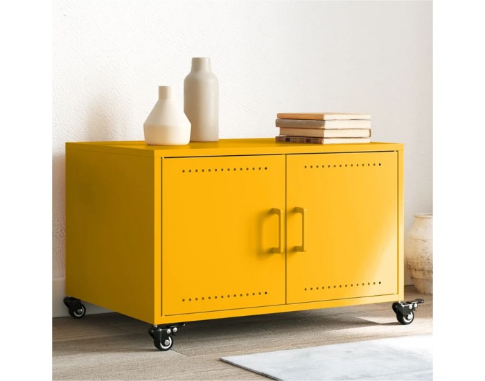 Sonata H Маса за кафе, горчица жълто, 68x50x43,5 см, стомана