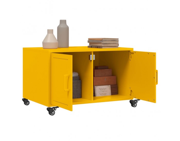 Sonata H Маса за кафе, горчица жълто, 68x50x43,5 см, стомана