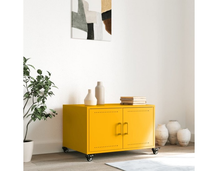 Sonata H Маса за кафе, горчица жълто, 68x50x43,5 см, стомана