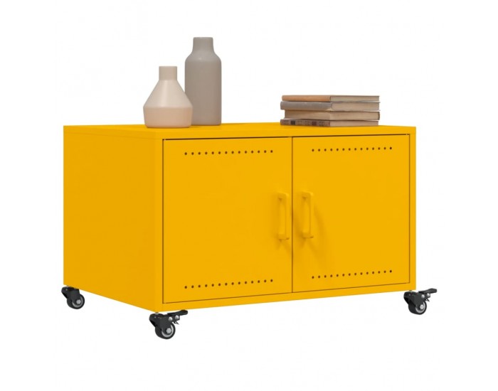 Sonata H Маса за кафе, горчица жълто, 68x50x43,5 см, стомана