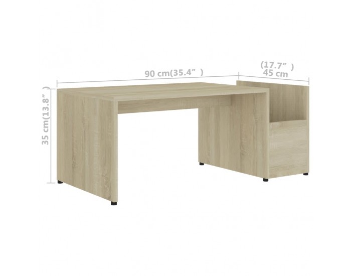 Sonata H Маса за кафе, дъб сонома, 90x45x35 см, инженерно дърво