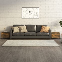 Sonata H Кафе маси с метални крака 2 бр опушен дъб 50x50x40 см - Холни маси