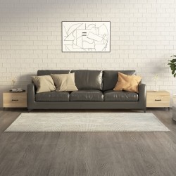 Sonata H Маса за кафе с метални крака 2 бр Дъб сонома 50x50x40 см - Холни маси