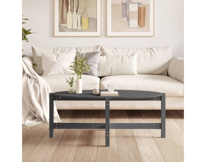 Sonata H Кафе маса, Сиво, 118x63x45 см, борово дърво масив