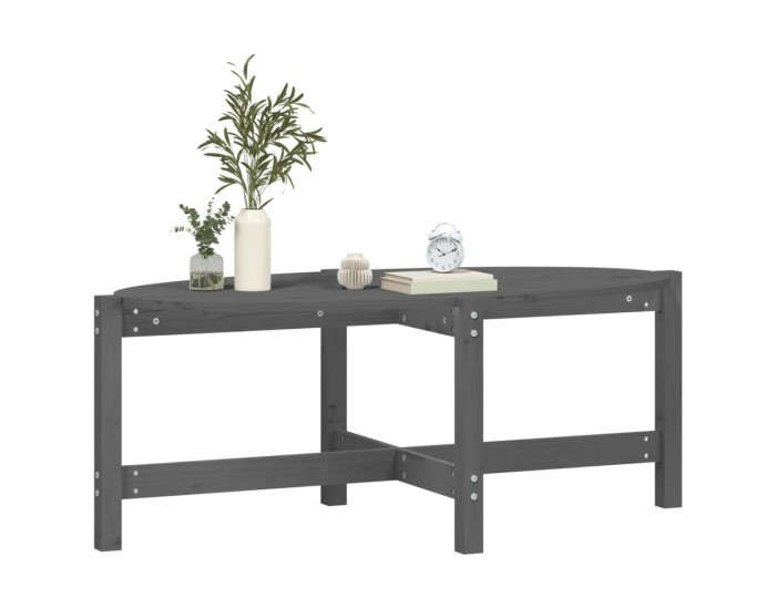 Sonata H Кафе маса, Сиво, 118x63x45 см, борово дърво масив