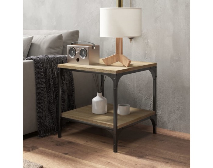 Sonata H Странични маси, 2 бр, Дъб сонома, 40x40x40 см, инженерно дърво