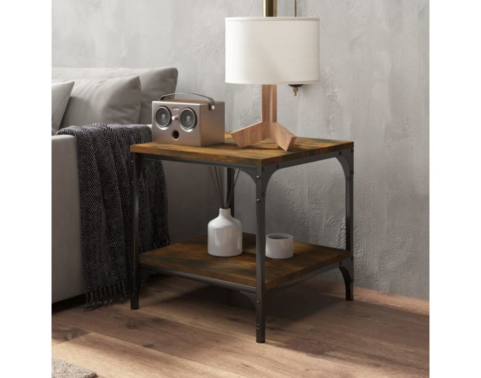 Sonata H Странични маси, 2 бр, опушен дъб, 40x40x40 см, инженерно дърво