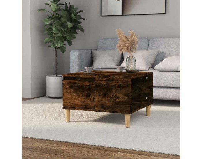 Sonata H Кафе маса, опушен дъб, 55x55x36,5 см, инженерно дърво