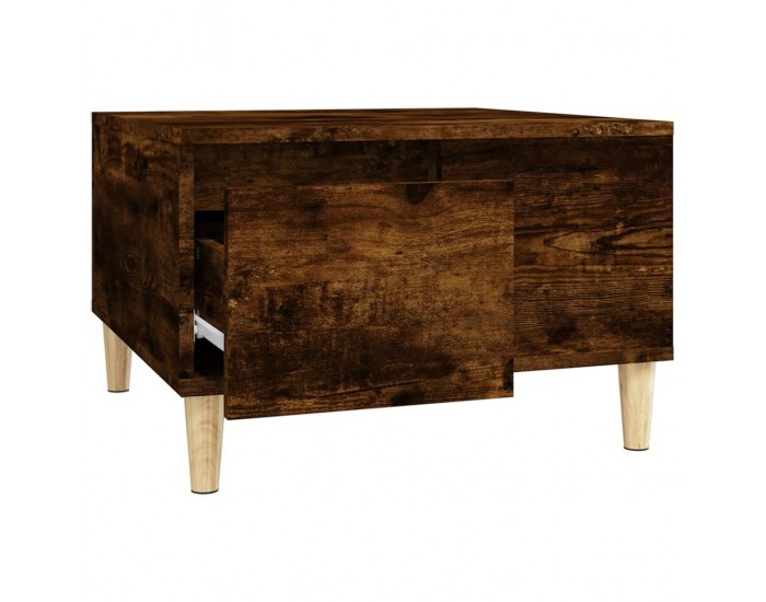 Sonata H Кафе маса, опушен дъб, 55x55x36,5 см, инженерно дърво