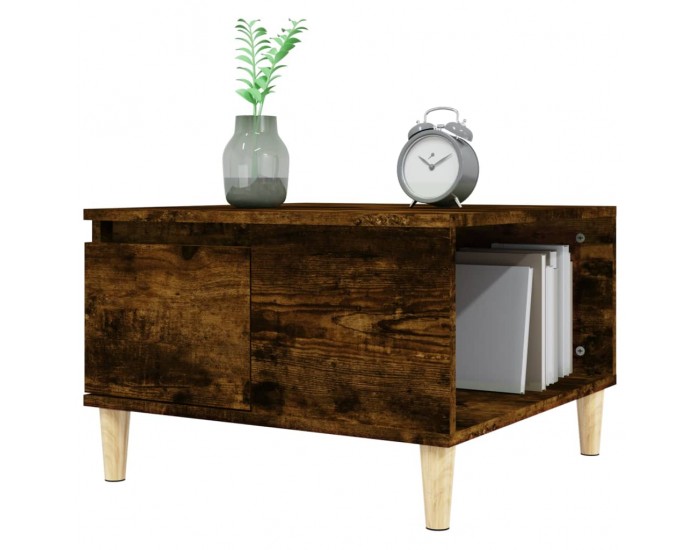 Sonata H Кафе маса, опушен дъб, 55x55x36,5 см, инженерно дърво