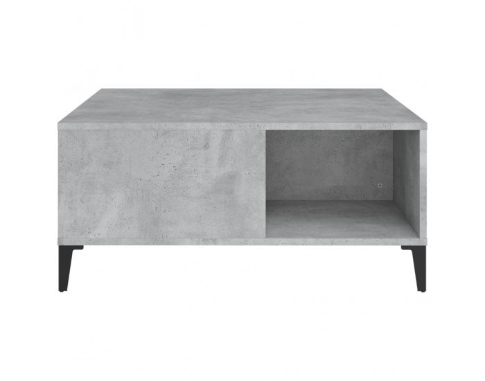 Sonata H Маса за кафе, бетонно сива, 80x80x36,5 см, инженерно дърво