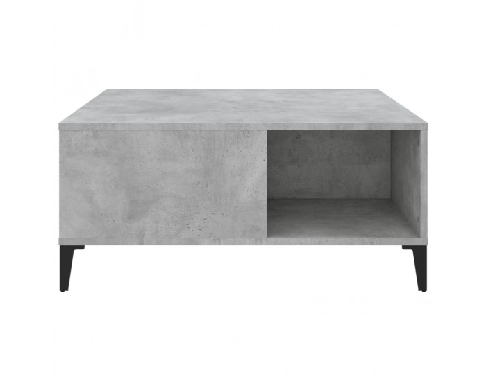 Sonata H Маса за кафе, бетонно сива, 80x80x36,5 см, инженерно дърво