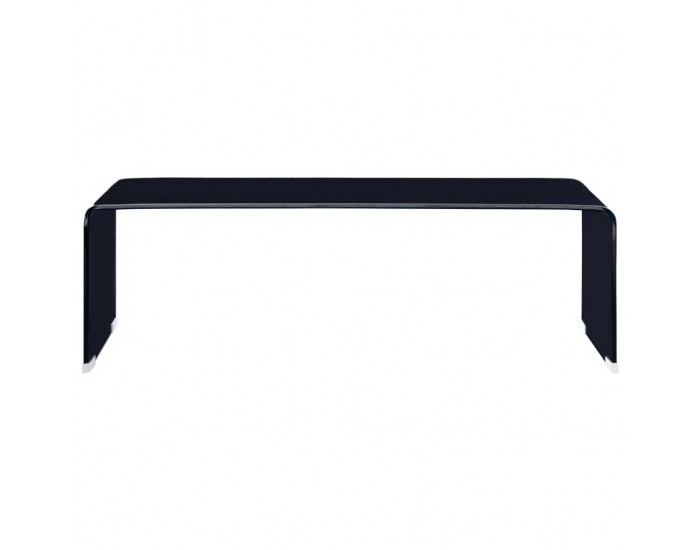 Sonata H Маса за кафе, черна, 98x45x31 см, закалено стъкло