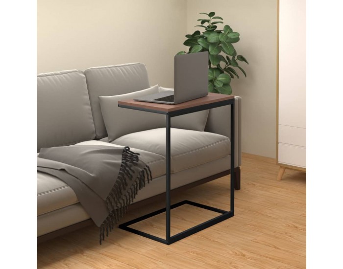 Sonata H Странична маса, черна, 55x35x66 см, инженерна дървесина