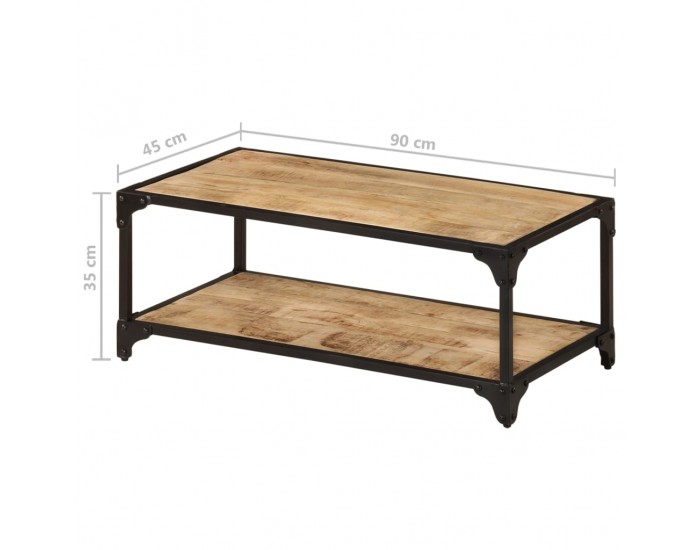 Sonata H Маса за кафе, 90x45x35 см, грубо мангово дърво масив
