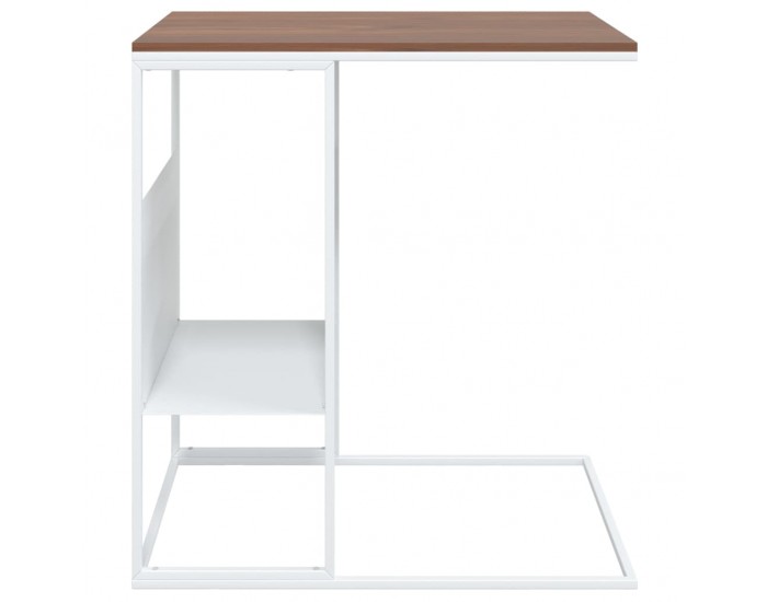 Sonata H Странична маса, бяла, 55x36x59,5 см, инженерно дърво