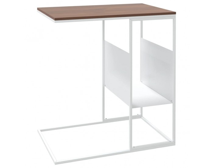 Sonata H Странична маса, бяла, 55x36x59,5 см, инженерно дърво