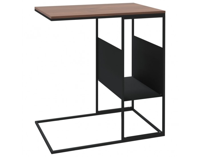 Sonata H Странична маса, черна, 55x36x59,5 см, инженерно дърво