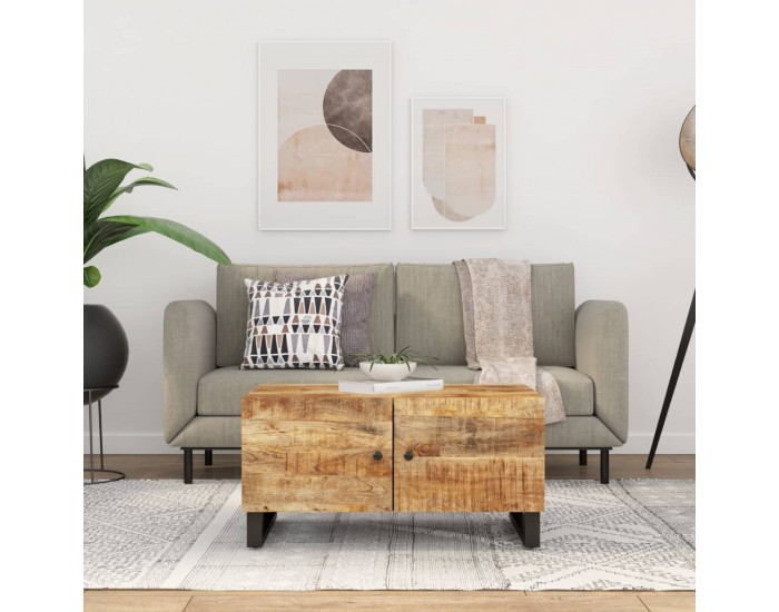 Sonata H Маса за кафе, 80x50x40 см, манго масив и инженерно дърво