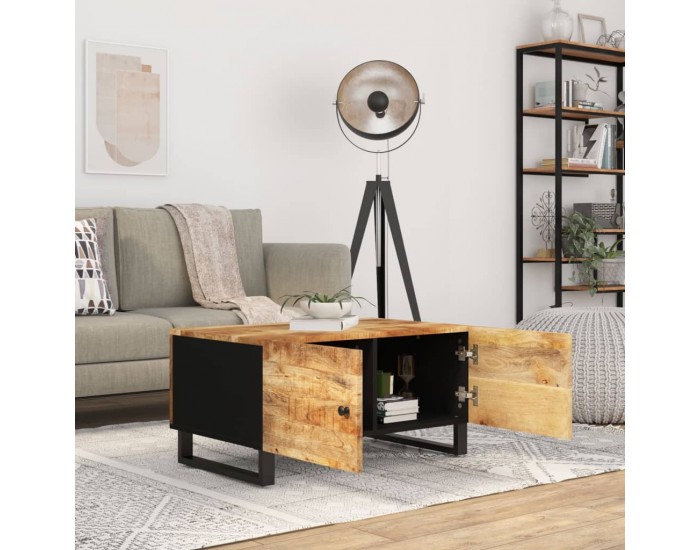 Sonata H Маса за кафе, 80x50x40 см, манго масив и инженерно дърво