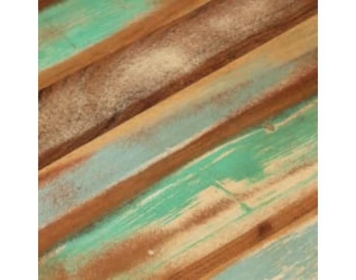 Sonata H Маса с формата на купа, стоманена основа, регенерирано дърво