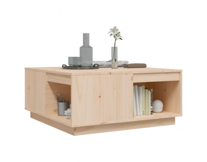 Sonata H Кафе маса, 80x81x36,5 см, борово дърво масив