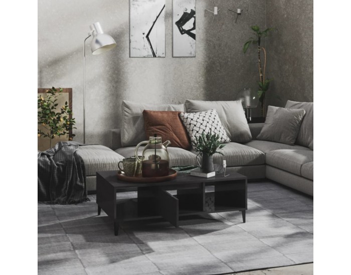 Sonata H Маса за кафе, сив гланц, 103,5x60x35 см, инженерно дърво