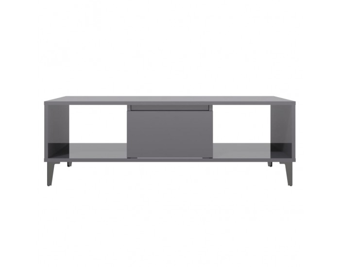 Sonata H Маса за кафе, сив гланц, 103,5x60x35 см, инженерно дърво