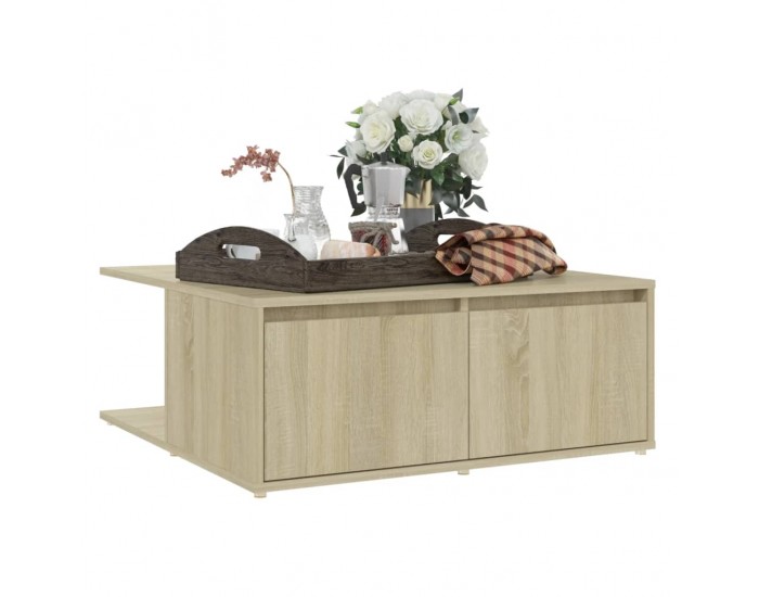 Sonata H Маса за кафе, дъб сонома, 80x80x31 см, инженерно дърво