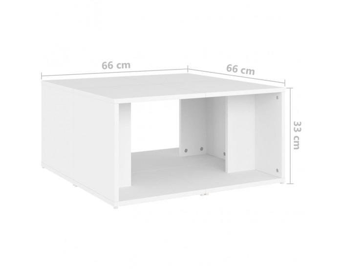 Sonata H Маси за кафе, 4 бр, бели, 33x33x33 см, инженерно дърво