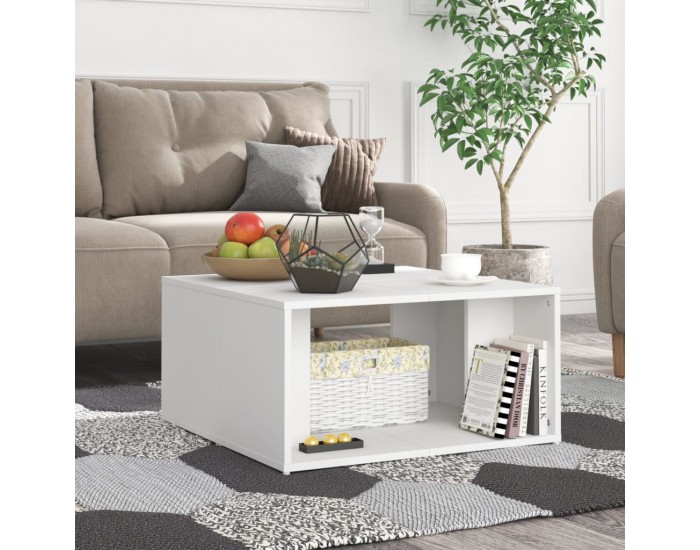 Sonata H Маси за кафе, 4 бр, бели, 33x33x33 см, инженерно дърво