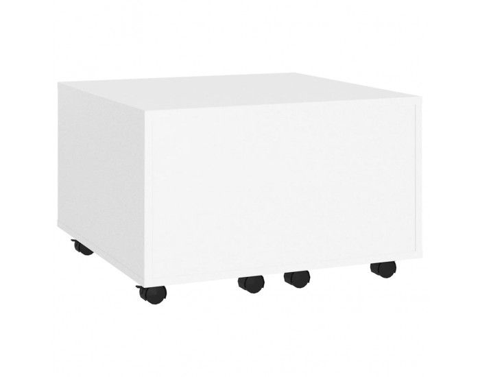 Sonata H Маса за кафе, бяла, 60x60x38 см, инженерно дърво