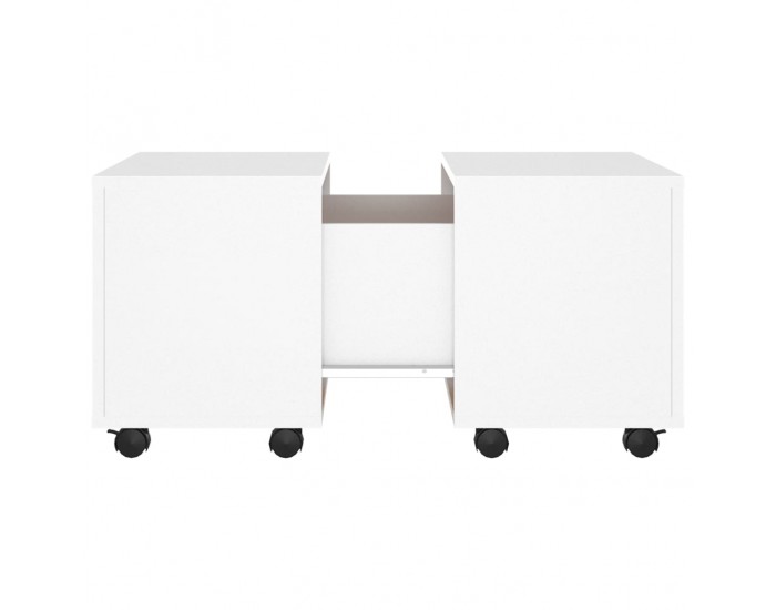 Sonata H Маса за кафе, бяла, 60x60x38 см, инженерно дърво