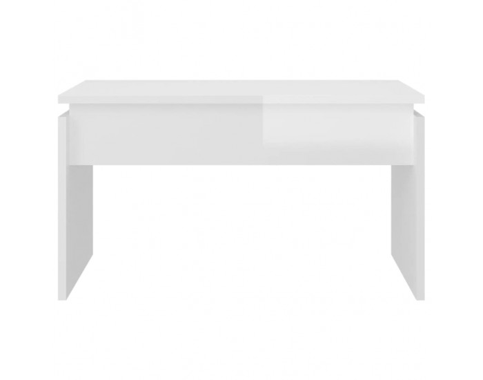 Sonata H Маса за кафе, бял гланц, 68x50x38 см, инженерно дърво