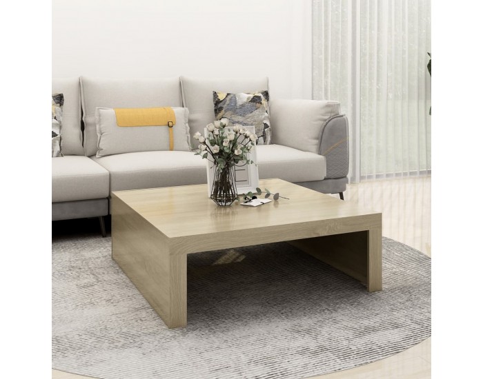 Sonata H Маса за кафе, дъб сонома, 100x100x35 см, инженерно дърво