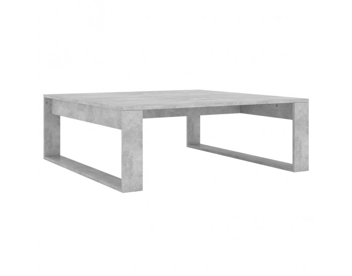 Sonata H Маса за кафе, бетонно сива, 100x100x35 см, инженерно дърво