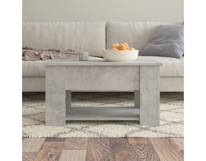 Sonata H Маса за кафе, бетонно сива, 79x49x41 см, инженерно дърво