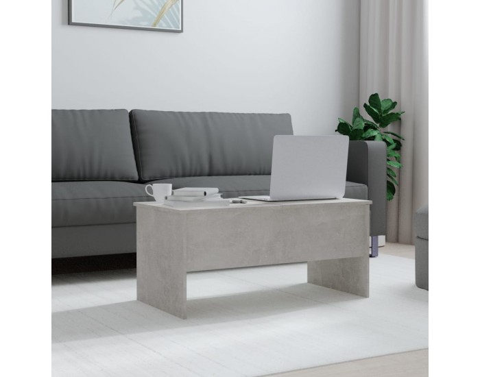 Sonata H Маса за кафе, бетонно сива, 102x50,5x46,5 см, инженерно дърво