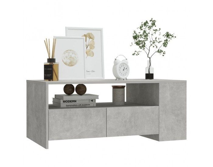 Sonata H Маса за кафе, бетонно сива, 102x55x42 см, инженерно дърво