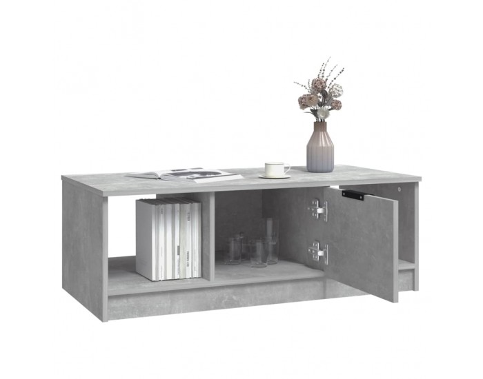 Sonata H Маса за кафе, бетонно сива, 102x50x36 см, инженерно дърво