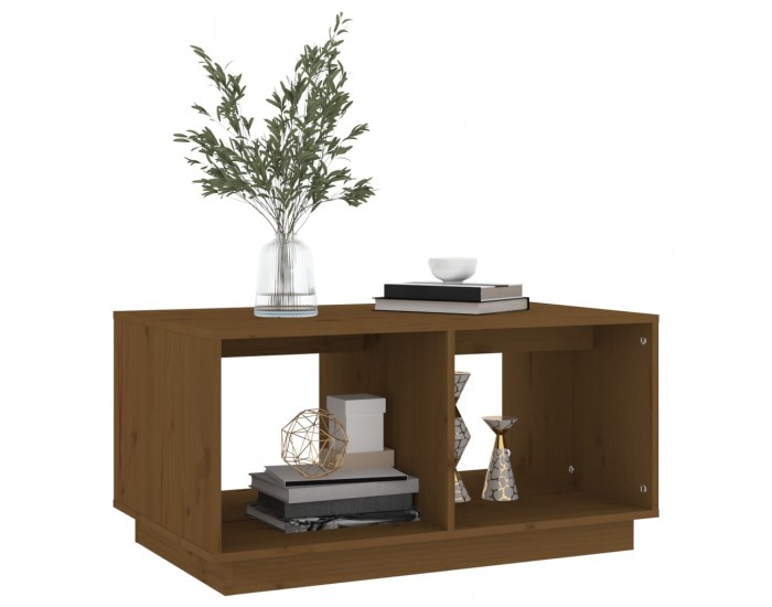 Sonata H Кафе маса, меденокафява, 80x50x40 см, бор дърво масив