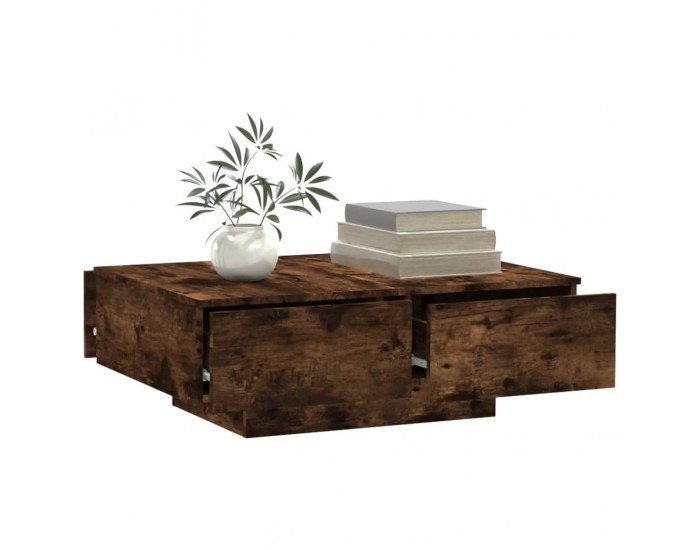 Sonata H Маса за кафе, опушен дъб, 90x60x31 см, инженерно дърво