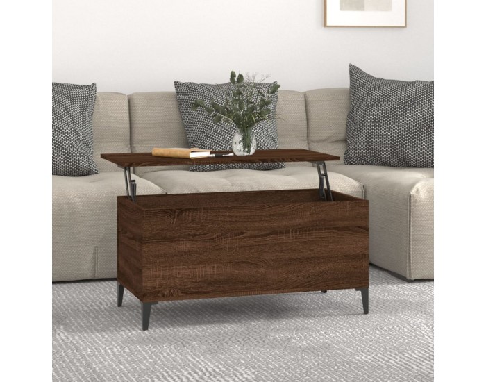 Sonata H Маса за кафе, кафяв дъб, 90x44,5x45 см, инженерно дърво