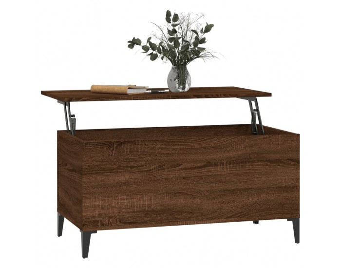 Sonata H Маса за кафе, кафяв дъб, 90x44,5x45 см, инженерно дърво