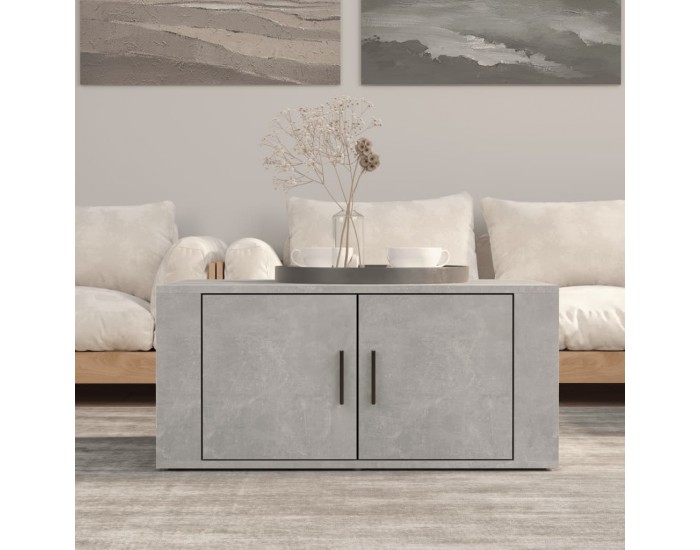 Sonata H Маса за кафе, бетонно сива, 102x50x36 см, инженерно дърво