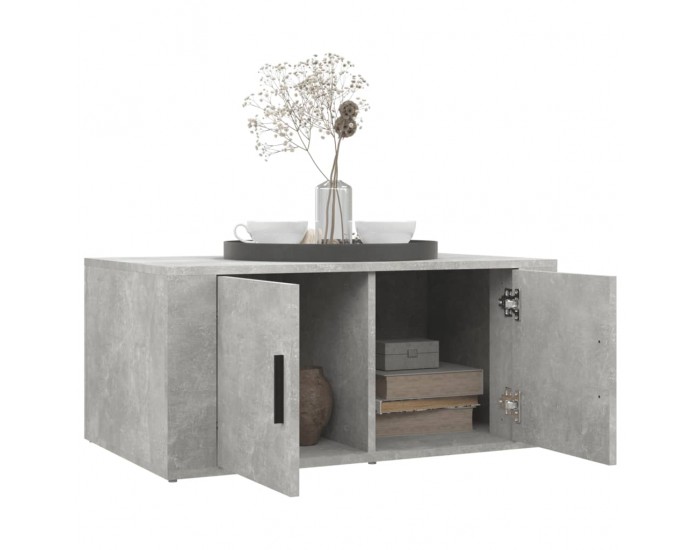 Sonata H Маса за кафе, бетонно сива, 102x50x36 см, инженерно дърво